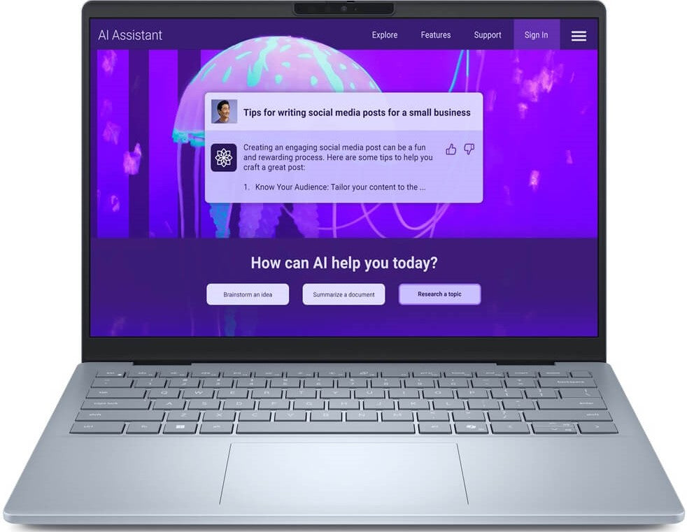 Dell 14 Plus DB14250 Copilot Plus PC Ultra 7 Professional Laptop