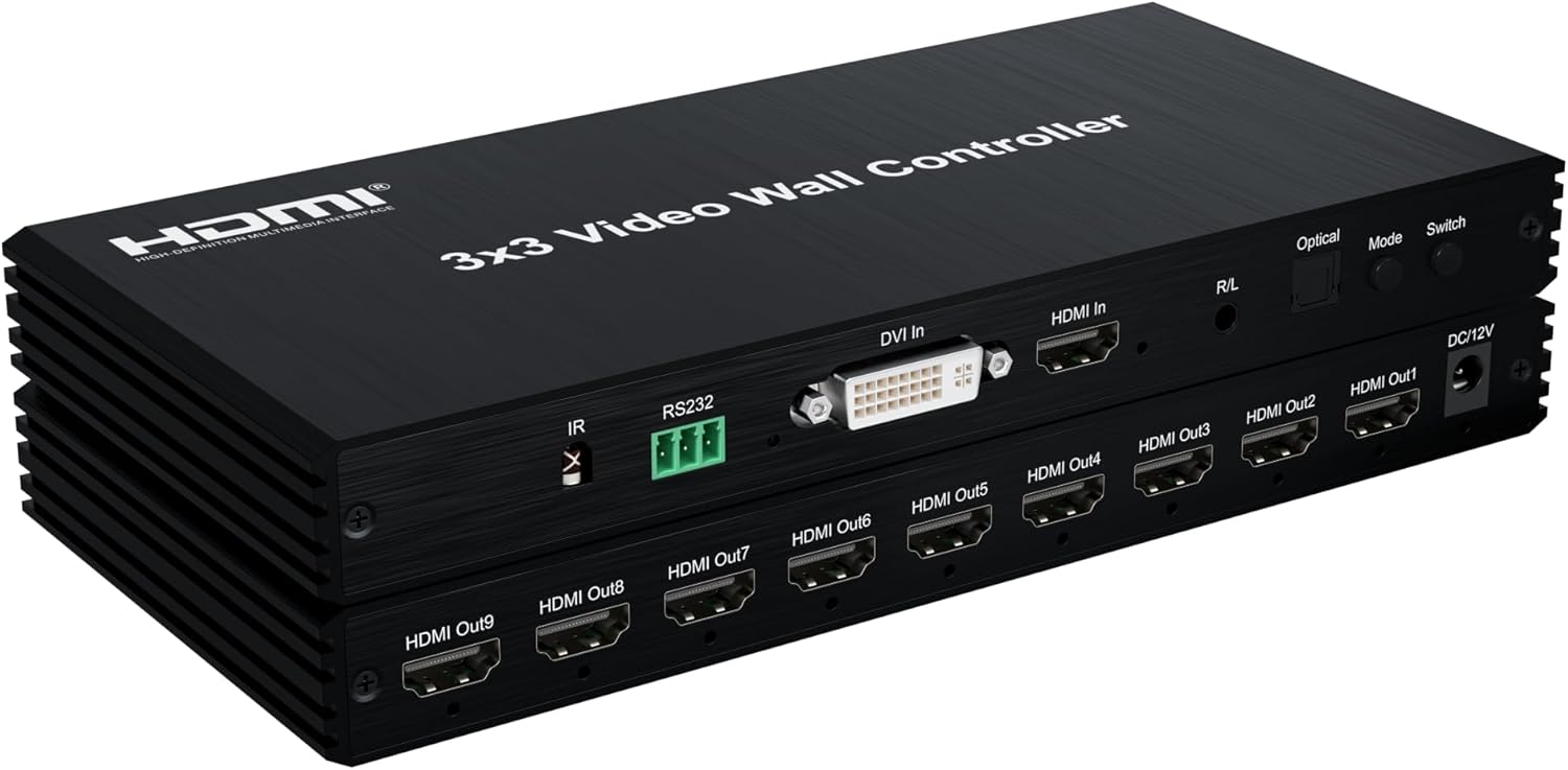 UniQue 3x3 HDMI Video Wall Controller