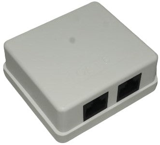 LinkQnet RJ45 CAT 6 Double Wall Mount Surface Box