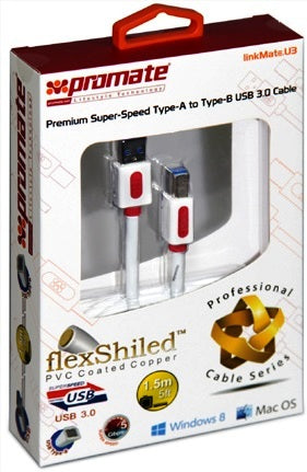 Promate U3 Premium Super Speed Type-A to B USB 3.0 Cable
